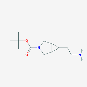 molecular formula C12H22N2O2 B11777443 tert-Butyl 6-(2-aminoethyl)-3-azabicyclo[3.1.0]hexane-3-carboxylate 