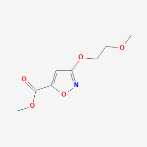 molecular formula C8H11NO5 B11777448 Methyl 3-(2-methoxyethoxy)isoxazole-5-carboxylate 