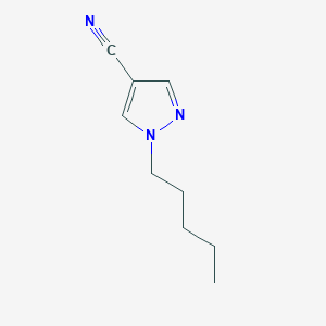 molecular formula C9H13N3 B11777494 1-Pentyl-1H-pyrazole-4-carbonitrile 