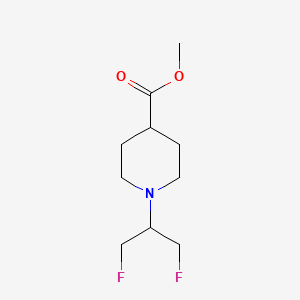 molecular formula C10H17F2NO2 B11777513 Methyl 1-(1,3-difluoropropan-2-yl)piperidine-4-carboxylate 