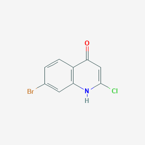 molecular formula C9H5BrClNO B11777523 7-Bromo-2-chloroquinolin-4-ol 