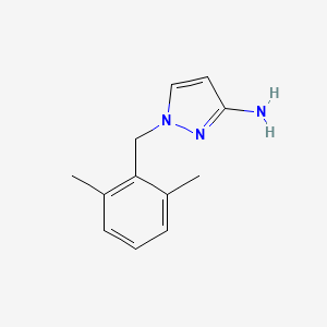 molecular formula C12H15N3 B11777527 1-(2,6-Dimethylbenzyl)-1H-pyrazol-3-amine 