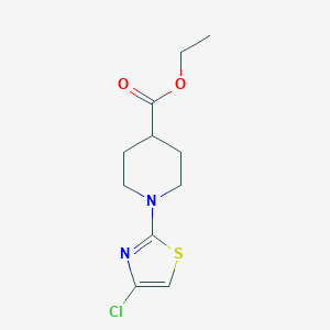 molecular formula C11H15ClN2O2S B11777542 Ethyl 1-(4-chlorothiazol-2-yl)piperidine-4-carboxylate 