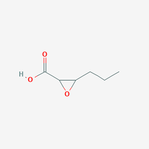 molecular formula C6H10O3 B117776 3-Propyloxirane-2-carboxylic acid CAS No. 159346-72-2