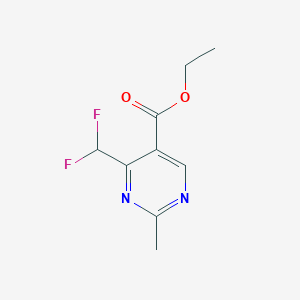 molecular formula C9H10F2N2O2 B11777609 Ethyl 4-(difluoromethyl)-2-methylpyrimidine-5-carboxylate 