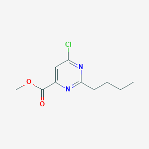 molecular formula C10H13ClN2O2 B11777611 Methyl 2-butyl-6-chloropyrimidine-4-carboxylate 