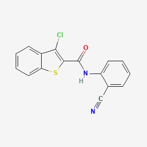 molecular formula C16H9ClN2OS B11777648 3-Chloro-N-(2-cyanophenyl)benzo[b]thiophene-2-carboxamide 