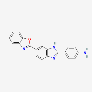 molecular formula C20H14N4O B11777651 4-(5-(Benzo[d]oxazol-2-yl)-1H-benzo[d]imidazol-2-yl)aniline 