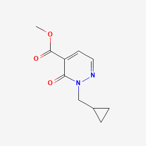 molecular formula C10H12N2O3 B11777695 Methyl 2-(cyclopropylmethyl)-3-oxo-2,3-dihydropyridazine-4-carboxylate 