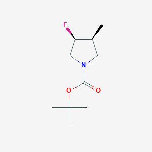 molecular formula C10H18FNO2 B11777771 tert-butyl (3S,4S)-3-fluoro-4-methylpyrrolidine-1-carboxylate 