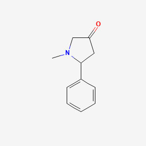 molecular formula C11H13NO B11777838 1-Methyl-5-phenylpyrrolidin-3-one 