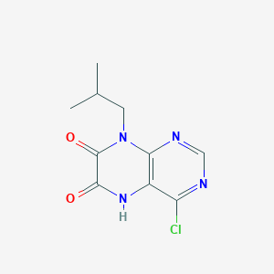 molecular formula C10H11ClN4O2 B11777852 4-Chloro-8-isobutylpteridine-6,7(5H,8H)-dione 