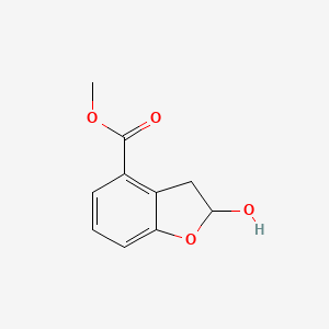 molecular formula C10H10O4 B11777865 Methyl 2-hydroxy-2,3-dihydrobenzofuran-4-carboxylate CAS No. 166599-85-5