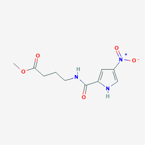 molecular formula C10H13N3O5 B11777897 Methyl 4-(4-nitro-1H-pyrrole-2-carboxamido)butanoate 