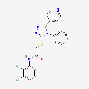 molecular formula C21H15Cl2N5OS B11777914 N-(2,3-Dichlorophenyl)-2-((4-phenyl-5-(pyridin-4-yl)-4H-1,2,4-triazol-3-yl)thio)acetamide 
