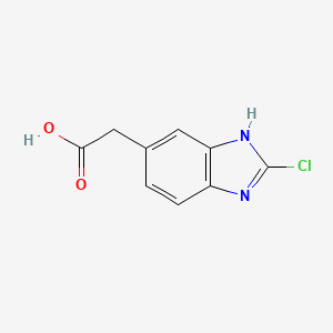 molecular formula C9H7ClN2O2 B11777978 2-(2-Chloro-1H-benzo[d]imidazol-5-yl)acetic acid 