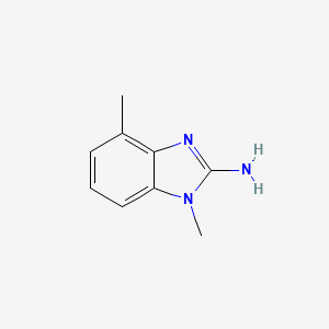molecular formula C9H11N3 B11777983 1,4-Dimethyl-1H-benzo[d]imidazol-2-amine 