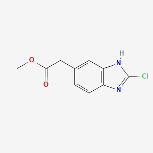 molecular formula C10H9ClN2O2 B11777989 Methyl 2-(2-chloro-1H-benzo[d]imidazol-5-yl)acetate 