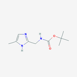 molecular formula C10H17N3O2 B11778034 tert-Butyl ((4-methyl-1H-imidazol-2-yl)methyl)carbamate 