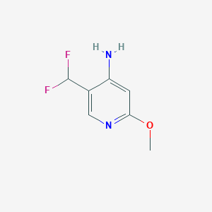 molecular formula C7H8F2N2O B11778038 5-(Difluoromethyl)-2-methoxypyridin-4-amine 