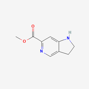 molecular formula C9H10N2O2 B11778055 Methyl 2,3-dihydro-1H-pyrrolo[3,2-c]pyridine-6-carboxylate 