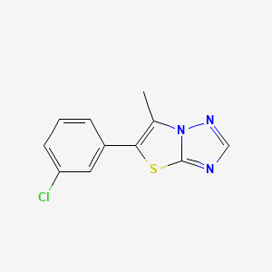 molecular formula C11H8ClN3S B11778105 5-(3-Chlorophenyl)-6-methylthiazolo[3,2-B][1,2,4]triazole 