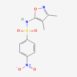 molecular formula C11H11N3O5S B11778122 N-(3,4-dimethylisoxazol-5-yl)-4-nitrobenzenesulfonamide CAS No. 184644-22-2