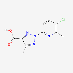 molecular formula C10H9ClN4O2 B11778138 2-(5-Chloro-6-methylpyridin-2-yl)-5-methyl-2H-1,2,3-triazole-4-carboxylic acid 