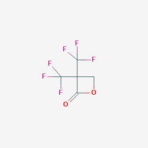 molecular formula C5H2F6O2 B11778216 3,3-Bis(trifluoromethyl)oxetan-2-one 