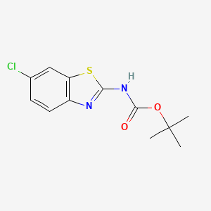 molecular formula C12H13ClN2O2S B11778222 tert-Butyl(6-chlorobenzo[d]thiazol-2-yl)carbamate 