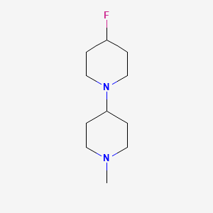 molecular formula C11H21FN2 B11778254 4-Fluoro-1'-methyl-1,4'-bipiperidine 