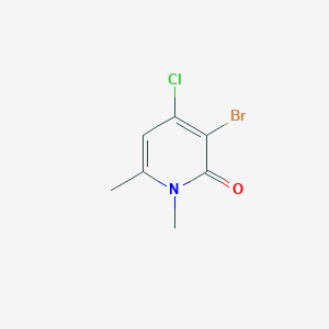 molecular formula C7H7BrClNO B11778283 3-Bromo-4-chloro-1,6-dimethylpyridin-2(1H)-one 