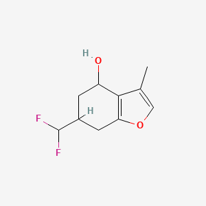 molecular formula C10H12F2O2 B11778325 6-(Difluoromethyl)-3-methyl-4,5,6,7-tetrahydrobenzofuran-4-ol 