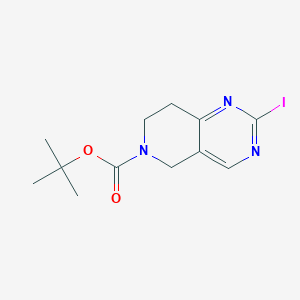 molecular formula C12H16IN3O2 B11778430 tert-Butyl 2-iodo-7,8-dihydropyrido[4,3-d]pyrimidine-6(5H)-carboxylate 