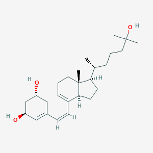molecular formula C26H42O3 B117785 1alpha,25-dihydroxy-19-norprevitamin D3/1alpha,25-dihydroxy-19-norprecholecalciferol CAS No. 144699-06-9