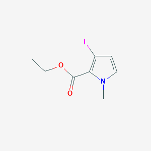 molecular formula C8H10INO2 B11778513 Ethyl 3-iodo-1-methyl-1H-pyrrole-2-carboxylate 