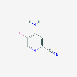 molecular formula C6H4FN3 B11778528 4-Amino-5-fluoropicolinonitrile 