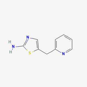 molecular formula C9H9N3S B11778558 5-(Pyridin-2-ylmethyl)thiazol-2-amine 