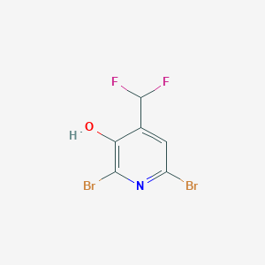 molecular formula C6H3Br2F2NO B11778567 2,6-Dibromo-4-(difluoromethyl)pyridin-3-ol 