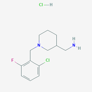 molecular formula C13H19Cl2FN2 B11778597 (1-(2-Chloro-6-fluorobenzyl)piperidin-3-yl)methanamine hydrochloride 