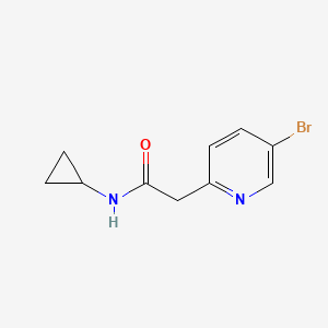 molecular formula C10H11BrN2O B11778617 2-(5-Bromopyridin-2-yl)-N-cyclopropylacetamide 