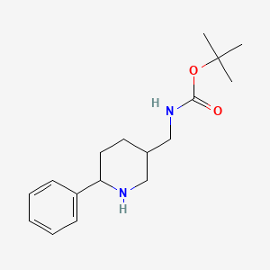 molecular formula C17H26N2O2 B11778661 tert-Butyl ((6-phenylpiperidin-3-yl)methyl)carbamate 