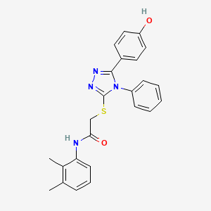 molecular formula C24H22N4O2S B11778717 N-(2,3-Dimethylphenyl)-2-((5-(4-hydroxyphenyl)-4-phenyl-4H-1,2,4-triazol-3-yl)thio)acetamide 