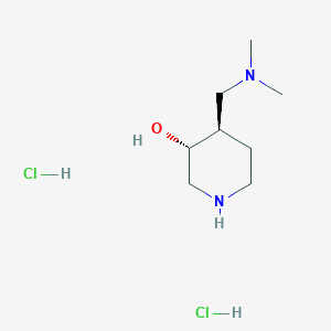 molecular formula C8H20Cl2N2O B11778725 trans-4-((Dimethylamino)methyl)piperidin-3-oldihydrochloride 