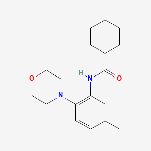 molecular formula C18H26N2O2 B1177874 N-[5-methyl-2-(4-morpholinyl)phenyl]cyclohexanecarboxamide 