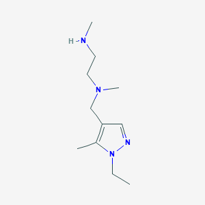 molecular formula C11H22N4 B11778755 N1-((1-Ethyl-5-methyl-1H-pyrazol-4-yl)methyl)-N1,N2-dimethylethane-1,2-diamine 