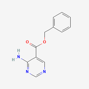 molecular formula C12H11N3O2 B11778764 Benzyl 4-aminopyrimidine-5-carboxylate 
