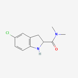molecular formula C11H13ClN2O B11778788 5-Chloro-N,N-dimethylindoline-2-carboxamide 