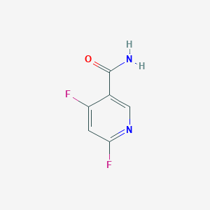 molecular formula C6H4F2N2O B11778832 4,6-Difluoronicotinamide 