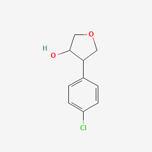 molecular formula C10H11ClO2 B11778838 4-(4-Chlorophenyl)tetrahydrofuran-3-ol 
